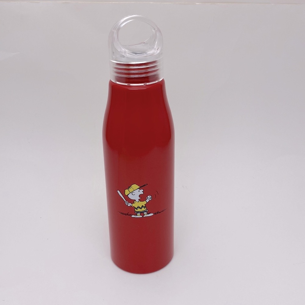 Charlie Brown Hawaii Peanuts bottle with screw cap NWT red Peanuts Experience